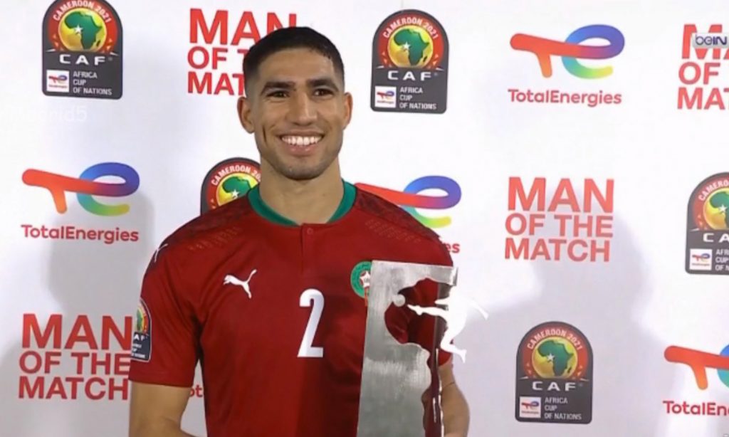 أشرف حكيمي في القائمة النهائية لأفضل لاعب إفريقي