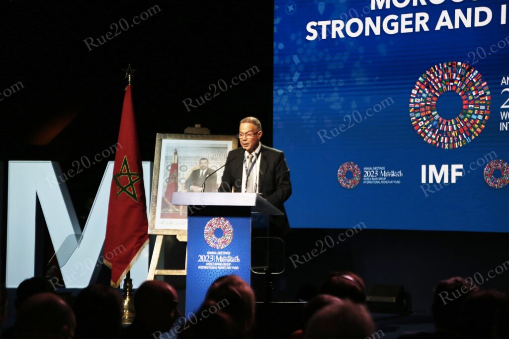 فوزي لقجع يلقي محاضرة قوية حول تاريخ المغرب في افتتاح اجتماعات البنك الدولي وصندوق النقد