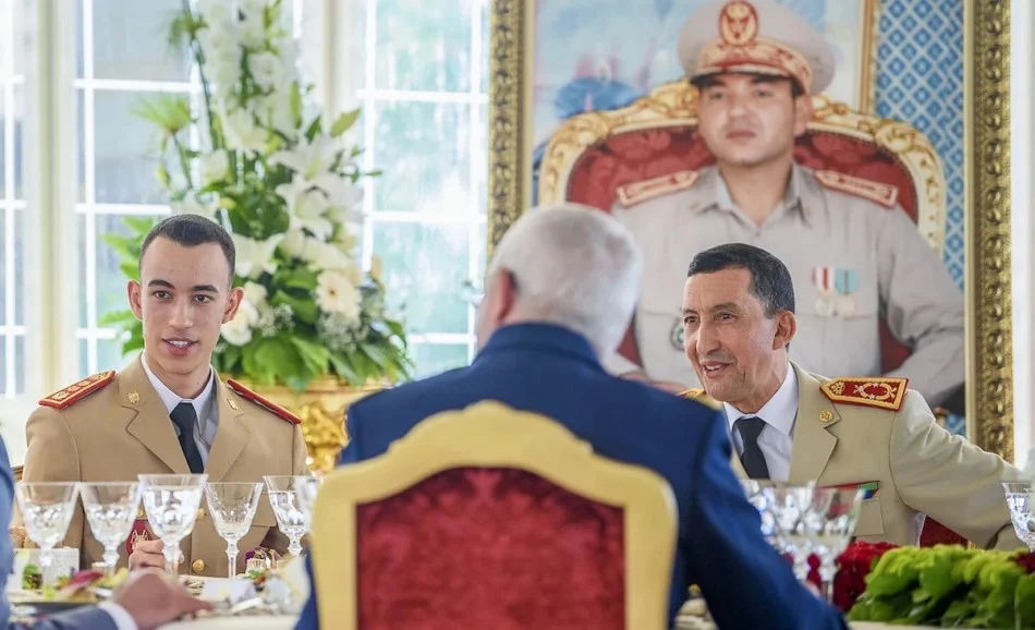 صاحب السمو الملكي ولي العهد الأمير مولاي الحسن يترأس مأدبة غداء أقامها جلالة الملك بمناسبة الذكرى الـ 70 لتأسيس القوات المسلحة الملكية