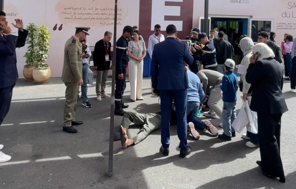 حادث سقوط تجهيزات بالمعرض الدولي للنشر والكتاب يخلف إصابة خطيرة لزائر بالرباط