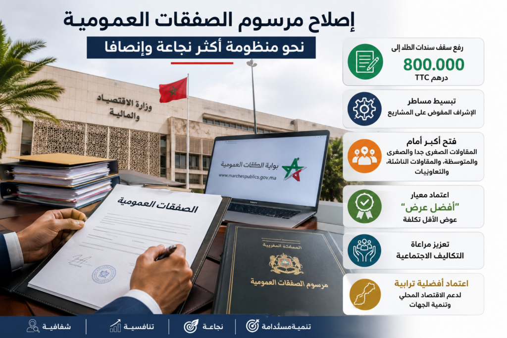 المغرب يُعدّل مرسوم الصفقات العمومية لتعزيز تنافسية المقاولات ودعم الاقتصاد المحلي