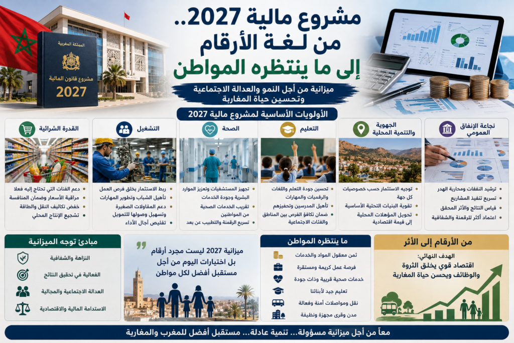 مشروع مالية 2027.. من لغة الأرقام إلى ما ينتظره المواطن