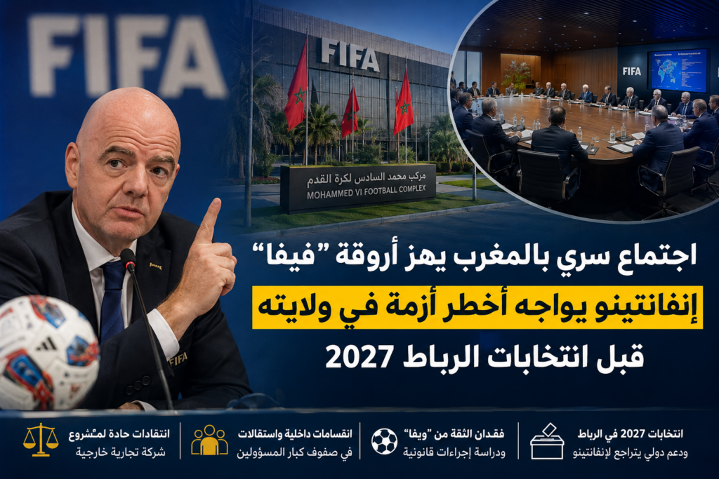 اجتماع سري بالمغرب يهز أروقة “فيفا”.. إنفانتينو يواجه أخطر أزمة في ولايته قبل انتخابات الرباط 2027