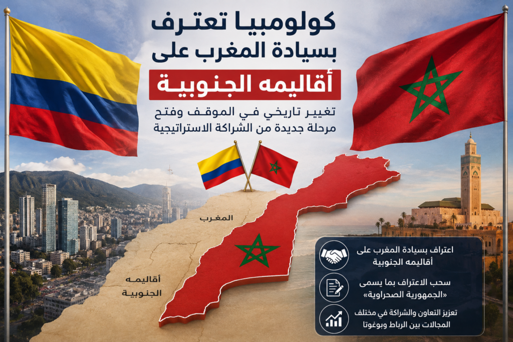كولومبيا تغيّر موقفها من قضية الصحراء وتعترف بسيادة المغرب على أقاليمه الجنوبية