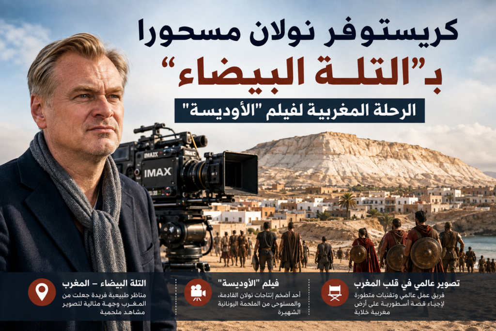 كريستوفر نولان مسحورا ب “التلة البيضاء”.. المنتج زكريا العلوي يروي الرحلة المغربية لفيلم “الأوديسة”