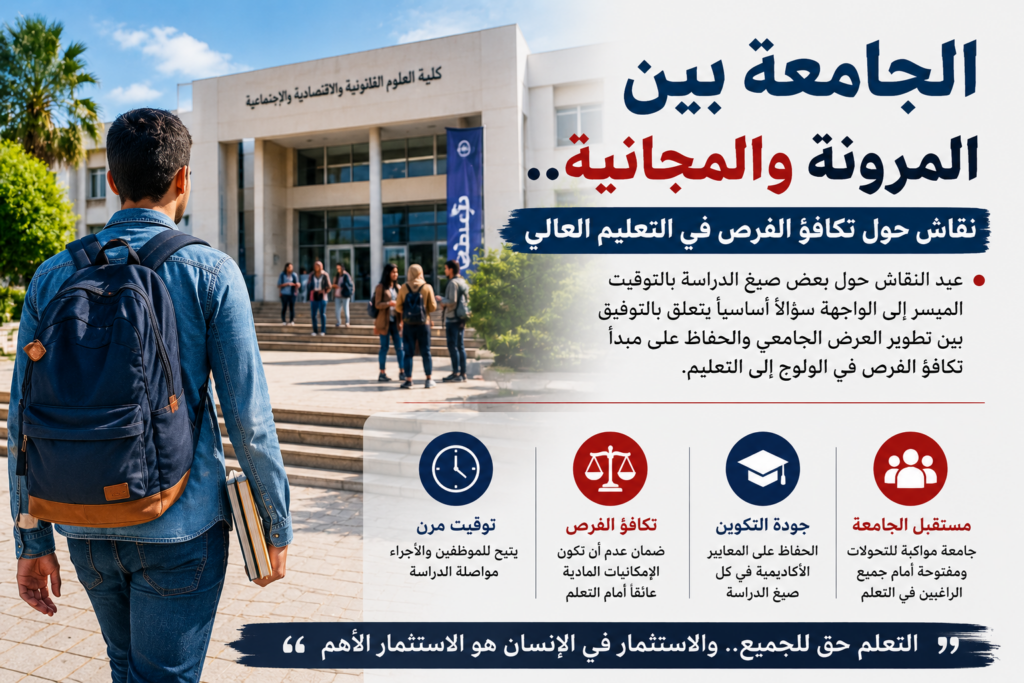 الجامعة بين المرونة والمجانية..