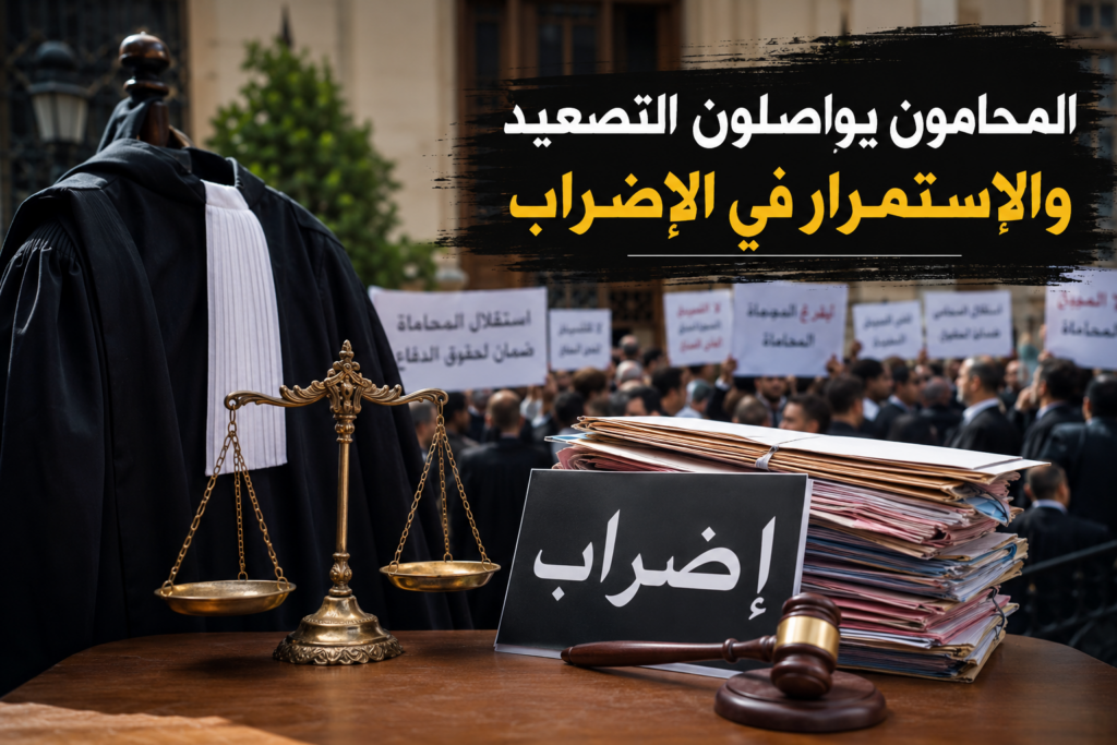 المحامون يواصلون التصعيد.. استمرار الإضراب يضع منظومة العدالة أمام اختبار صعب