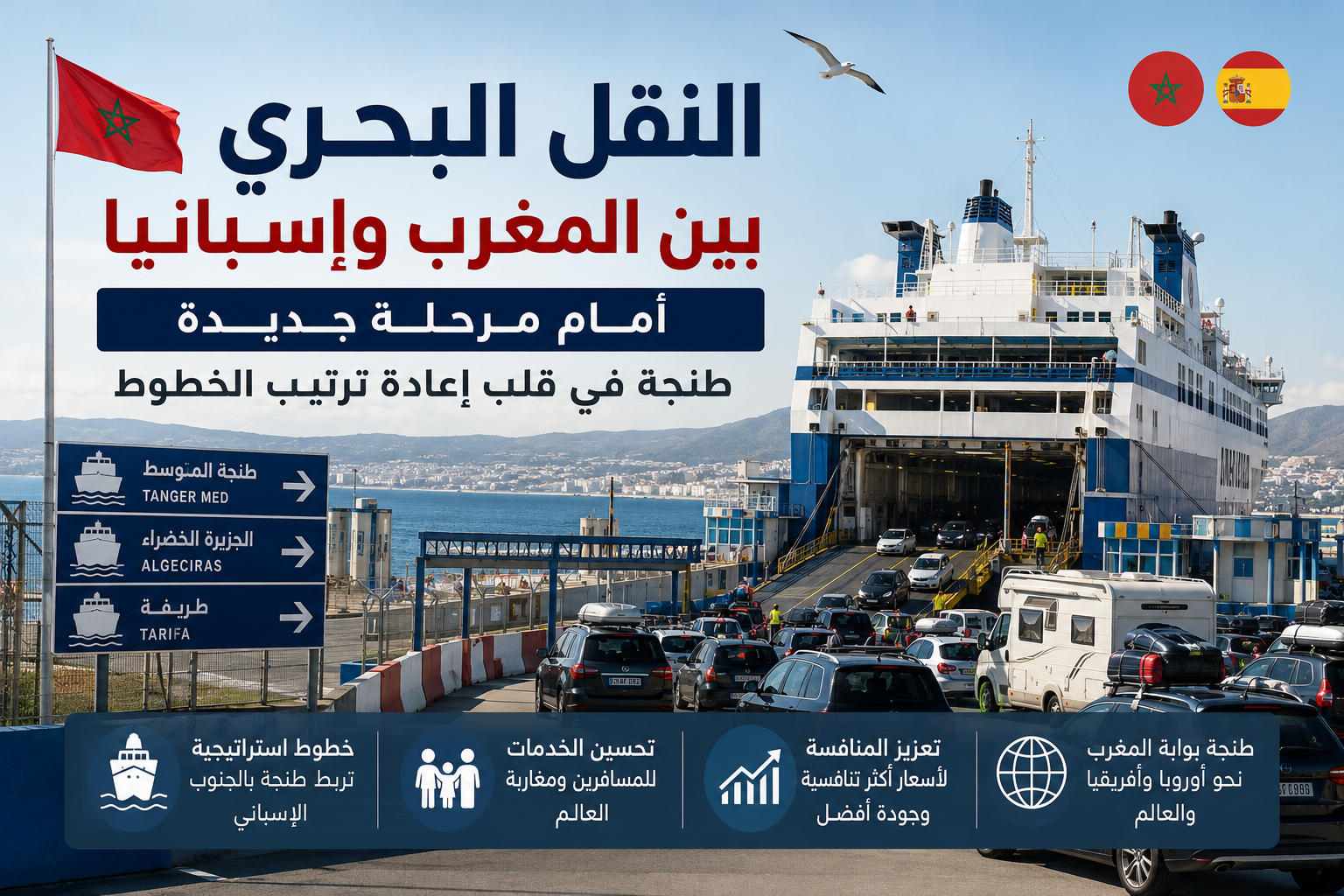النقل البحري بين المغرب وإسبانيا أمام مرحلة جديدة.. طنجة في قلب إعادة ترتيب الخطوط