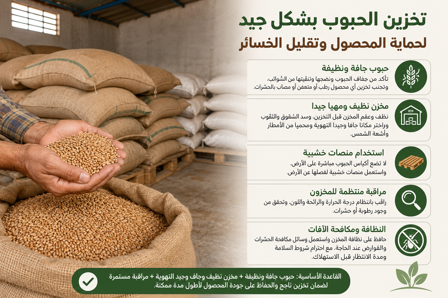 الغرفة الفلاحية للدار البيضاء-سطات تحذر من مخاطر سوء تخزين الحبوب