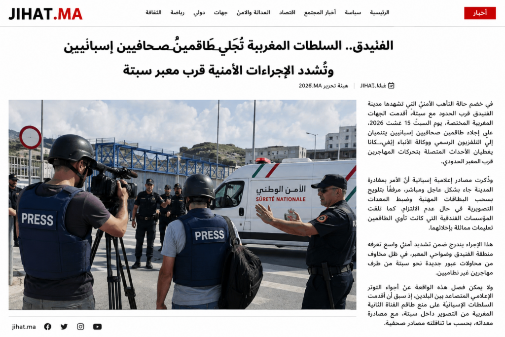 الفنيدق.. إجلاء صحافيين إسبان وسط استنفار أمني قرب سبتة