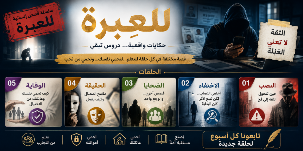 للعِبرة – الحلقة الأولى: «النصّاب الذي دخل من باب الثقة»