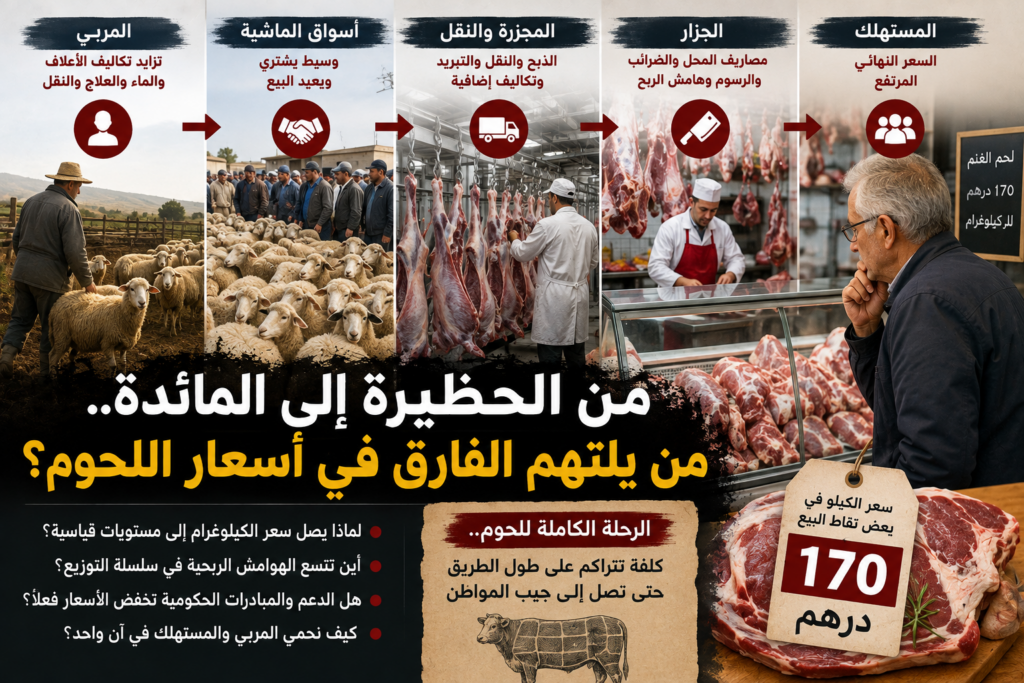 من الحظيرة إلى المائدة.. من يلتهم الفارق في أسعار اللحوم؟