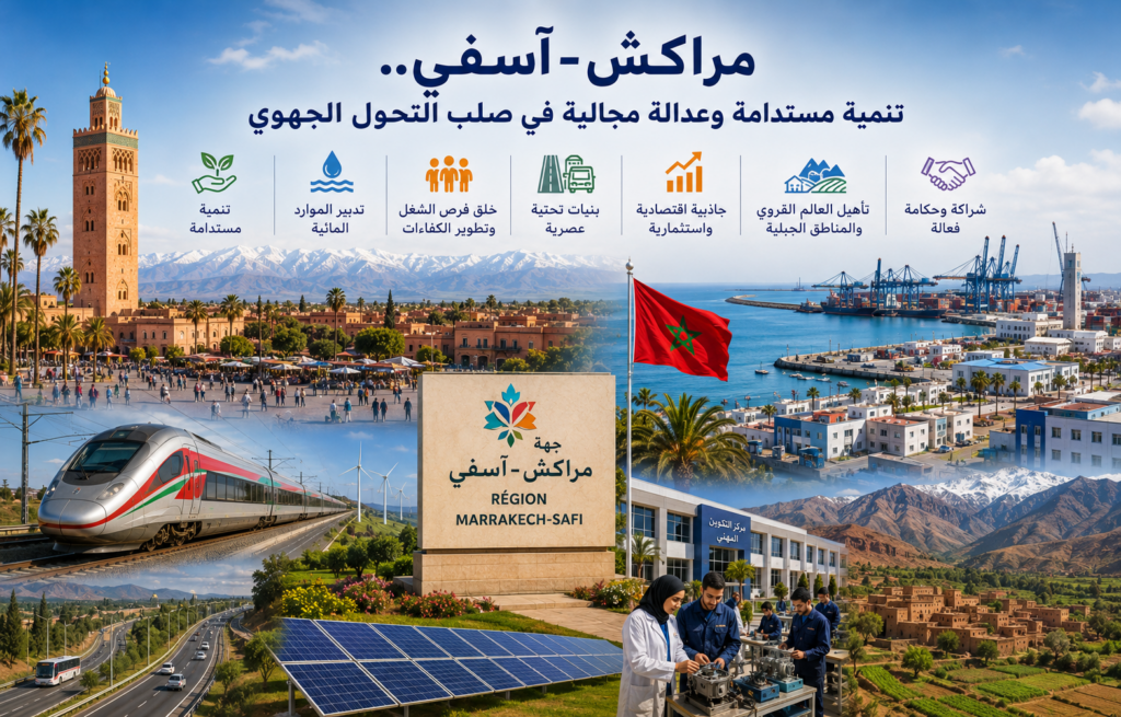 مراكش–آسفي.. تنمية مستدامة وعدالة مجالية في صلب التحول الجهوي.