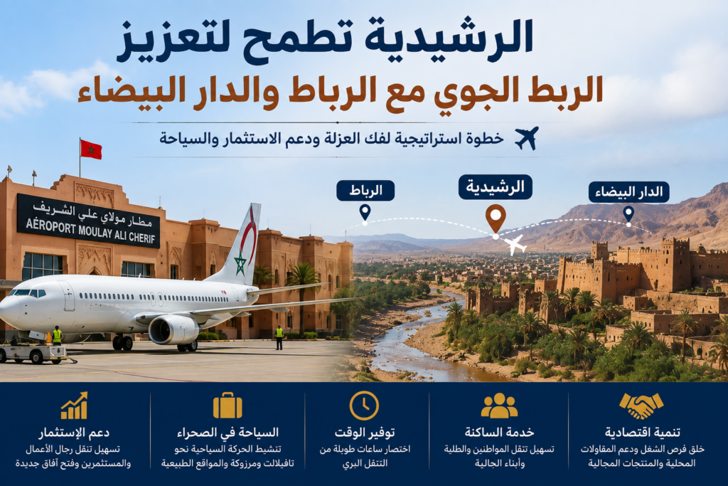 الرشيدية تطمح لتعزيز الربط الجوي مع الرباط والدار البيضاء