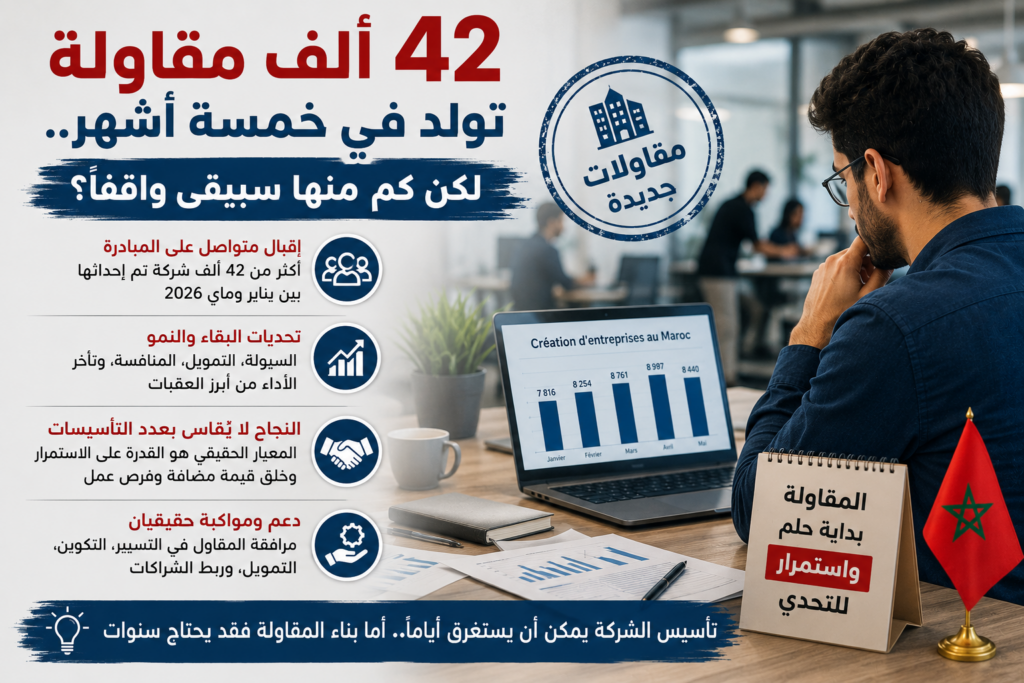 ألف مقاولة تولد في خمسة أشهر.. لكن كم منها سيبقى واقفاً؟