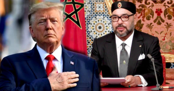 في برقية إلى جلالة الملك محمد السادس ترامب يجدد تأكيد الاعتراف الأمريكي بمغربية الصحراء.
