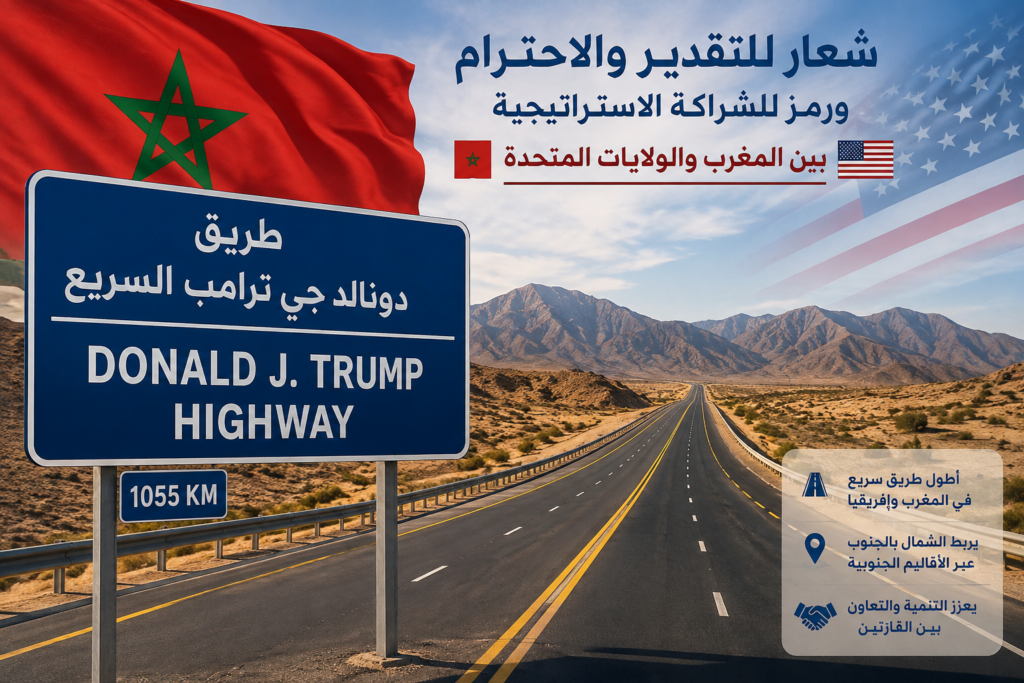 طريق “دونالد جي ترامب السريع”.. رمز للشراكة الاستراتيجية بين المغرب والولايات المتحدة