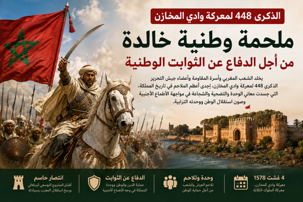 المغرب يخلد الذكرى الـ448 لمعركة وادي المخازن.. ملحمة خالدة في الدفاع عن السيادة والثوابت الوطنية