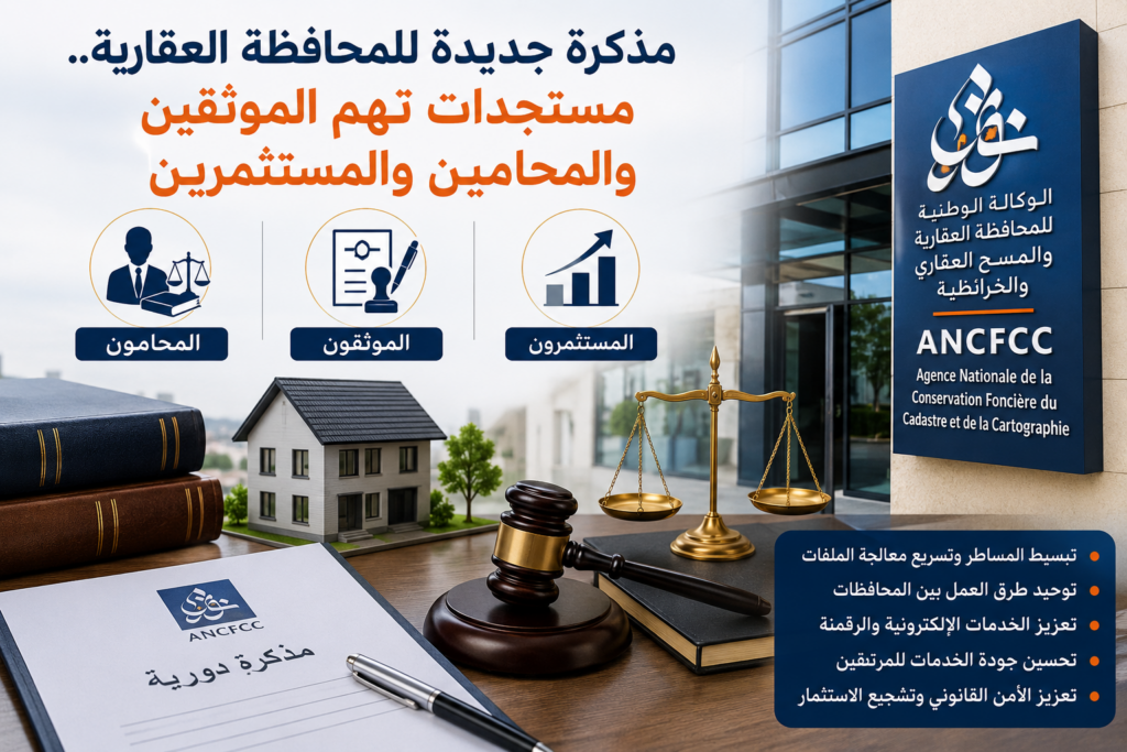 مذكرة جديدة للمحافظة العقارية.. مستجدات تهم الموثقين والمحامين والمستثمرين