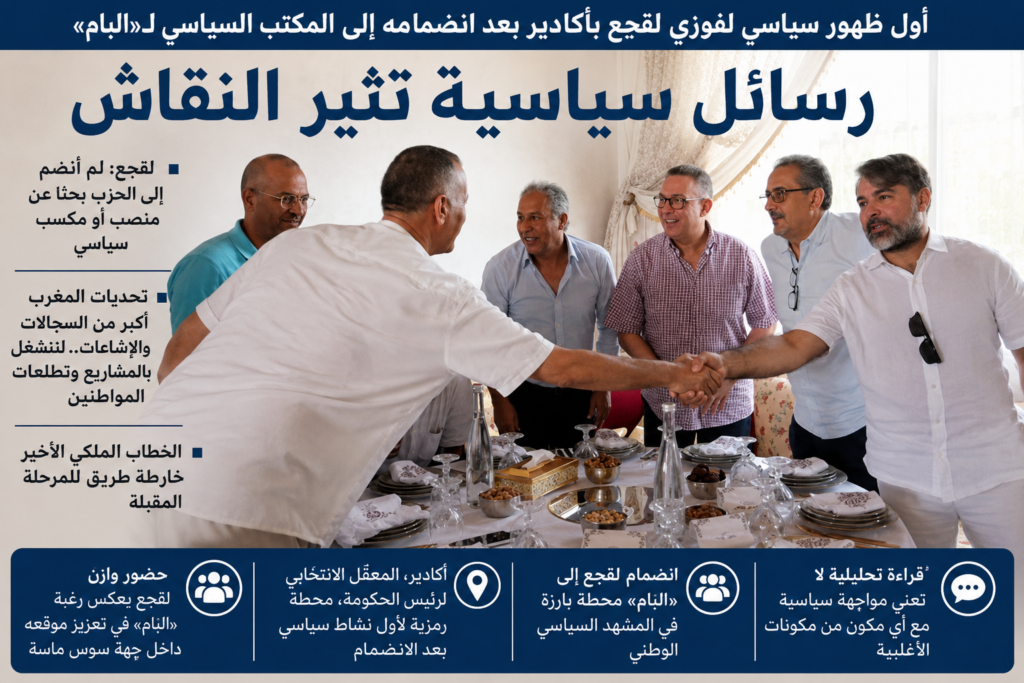أول ظهور سياسي لفوزي لقجع بأكادير