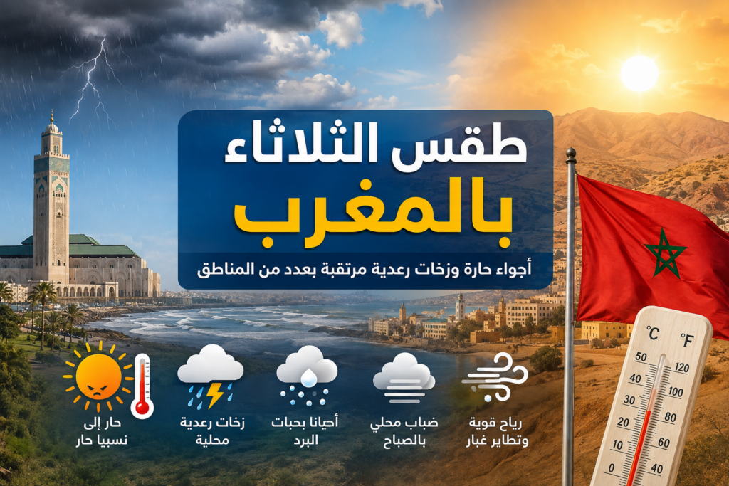 طقس الثلاثاء بالمغرب