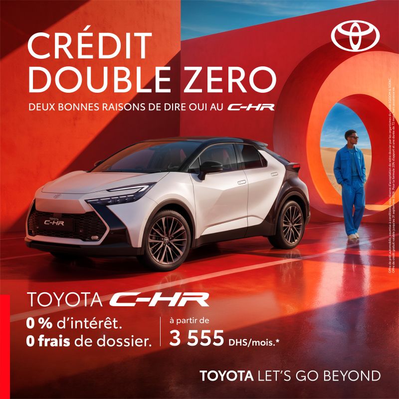 تويوتا المغرب تطلق عرض «قرض Double Zéro» لاقتناء طراز Toyota C-HR
